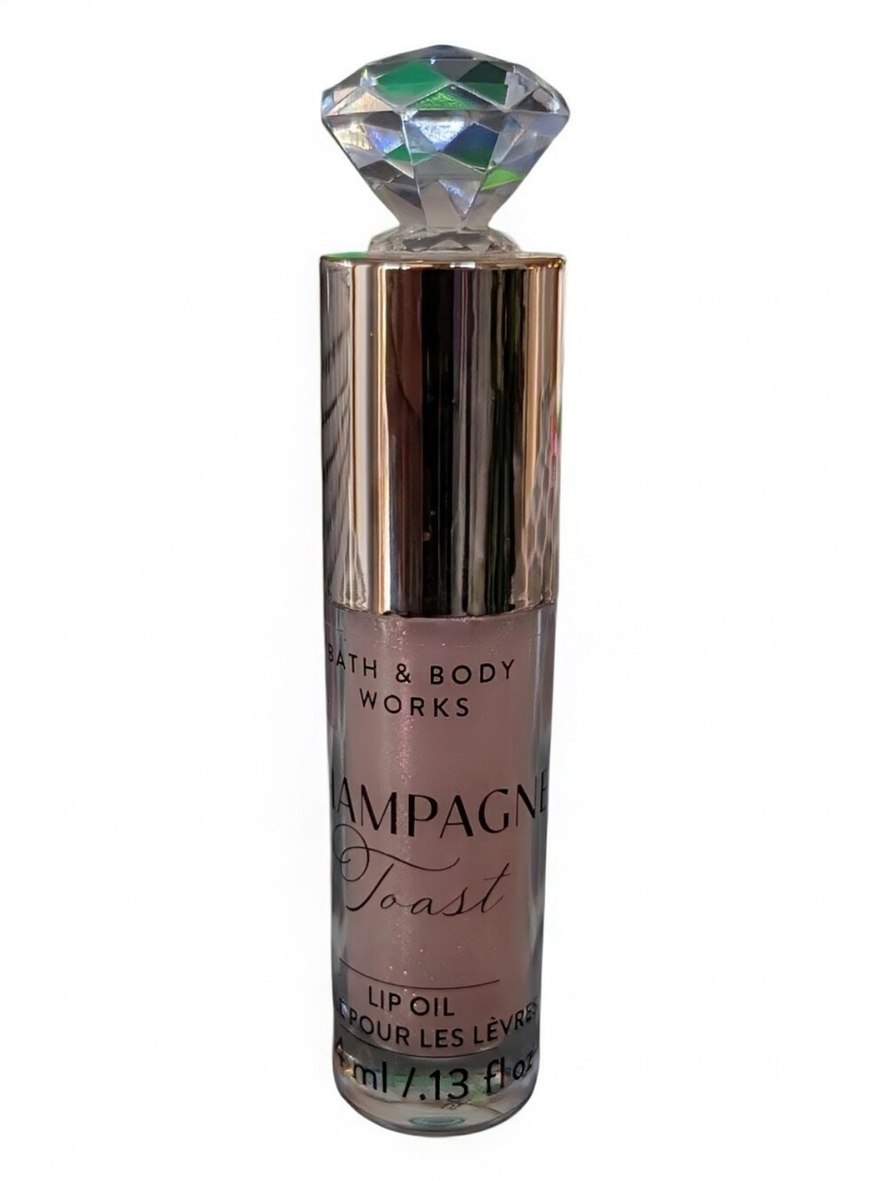 NEW Bath and Body Works Champagne Toast Lip Oil with Diamond Gem Topper